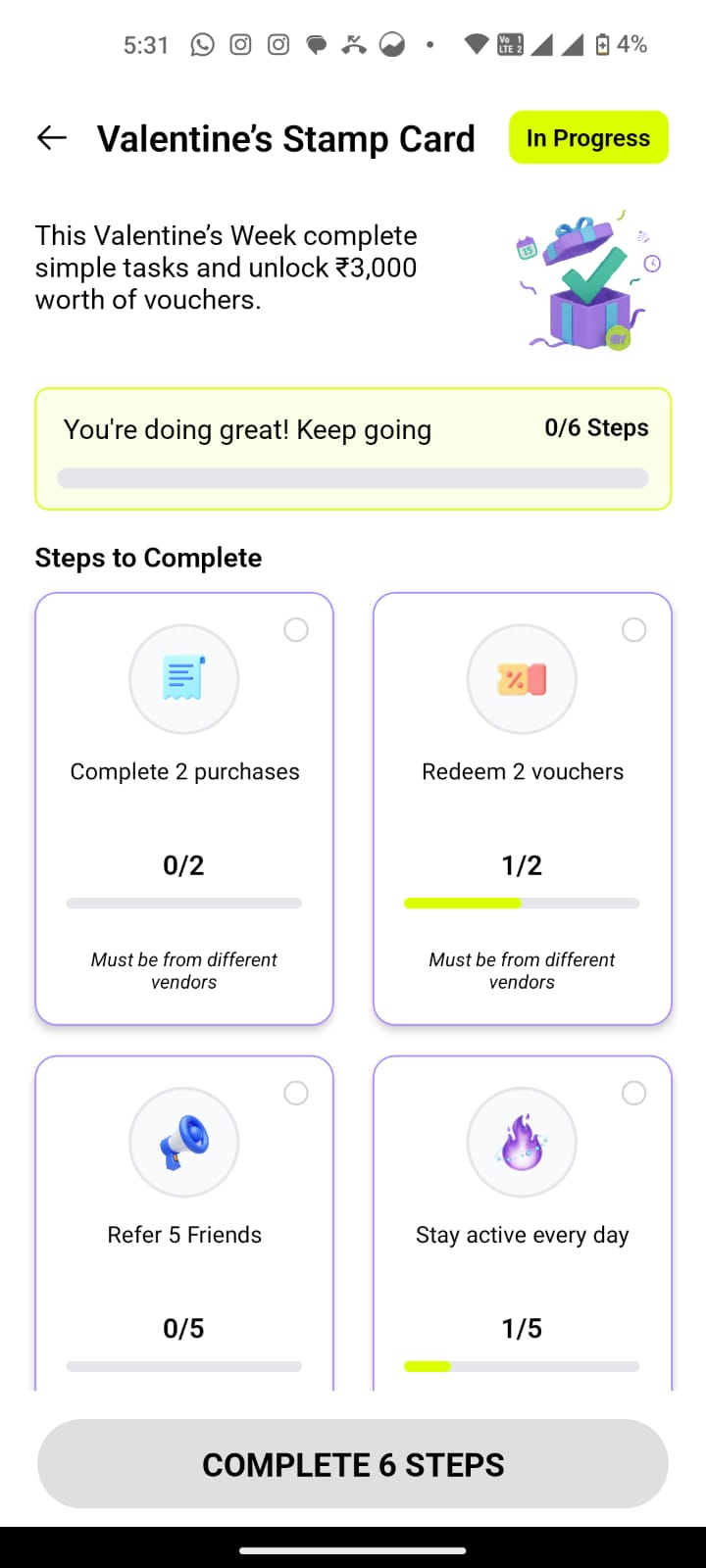 🃏 Stamp Card — Complete Challenges, Win Big Rewards 1